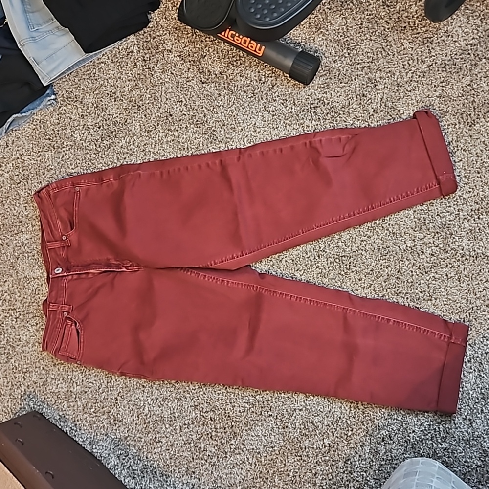 Maroon jeans